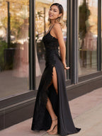Adelise Winter Black detail 2 prom dress