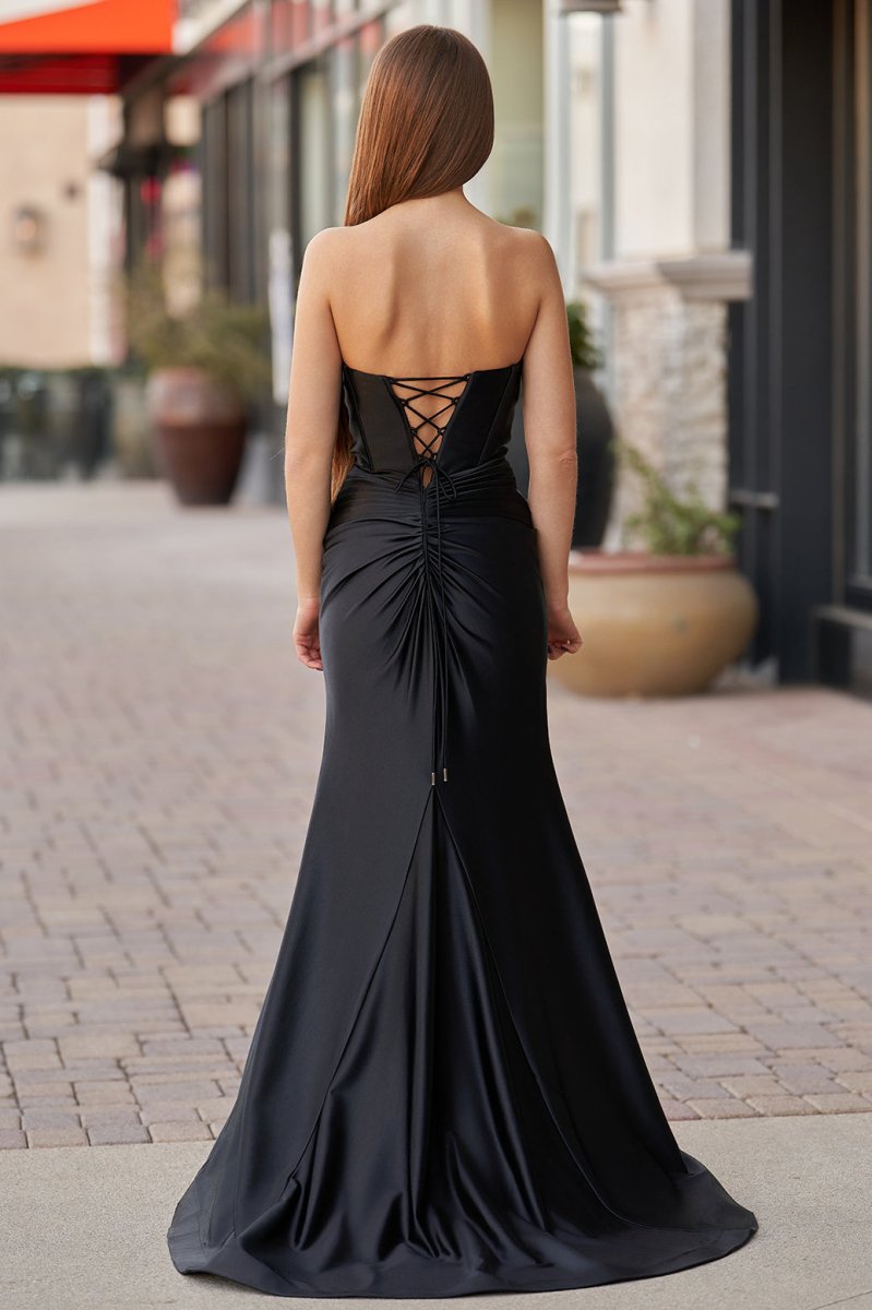 Minerva Fern Black detail 3 prom dress