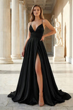 Elaria Moon Black front view prom dress