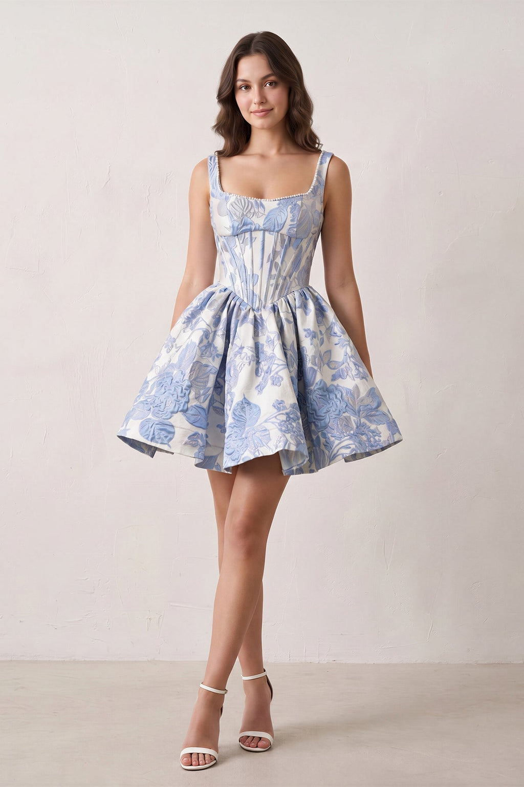 Ginevra Blue side view homecoming dress