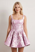 Ginevra Pink front view homecoming dress