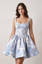 Ginevra Blue front view homecoming dress