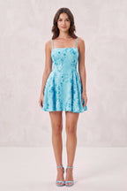 Orianne Blue side view homecoming dress