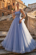 Katia Elise Royal Blue front view prom dress
