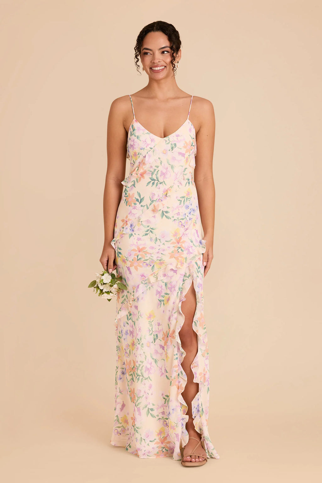 Vivienne Botanical Blooms front view bridesmaid dress
