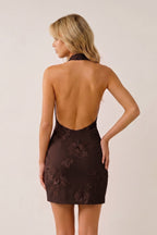 Kalina Brown back view homecoming dress