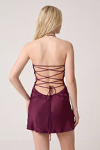 Thessaly Burgundy detail 1 homecoming dress