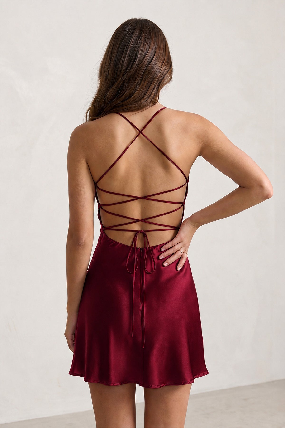 Avenna Burgundy detail 1 homecoming dress