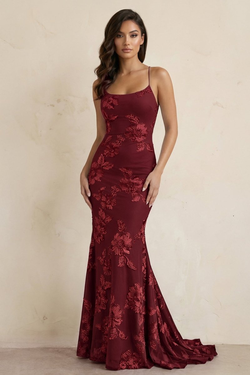 Sky Blue Spaghetti Straps Mermaid Tulle Long Formal Prom Gown With Appliques