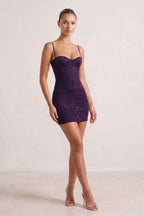 Burgundy Spaghetti Straps Sheath Homecoming Dress With Floral Embroidery