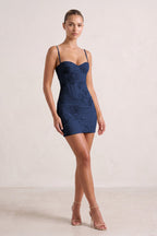 Burgundy Spaghetti Straps Sheath Homecoming Dress With Floral Embroidery