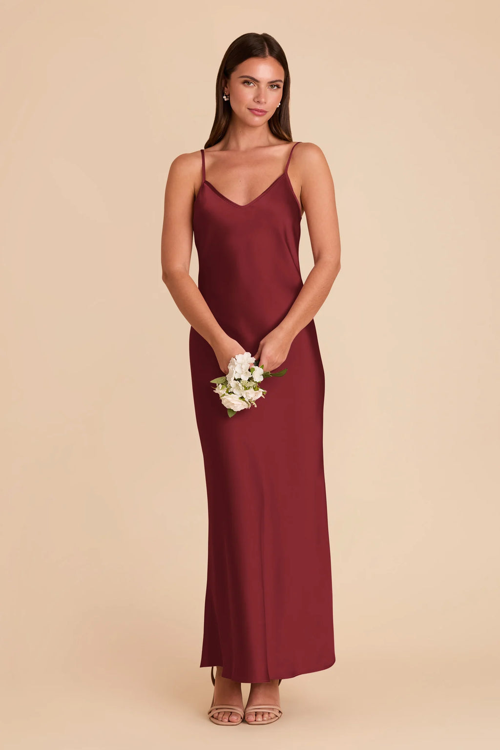 Amara Burgundy alternate view 2 bridesmaid dress