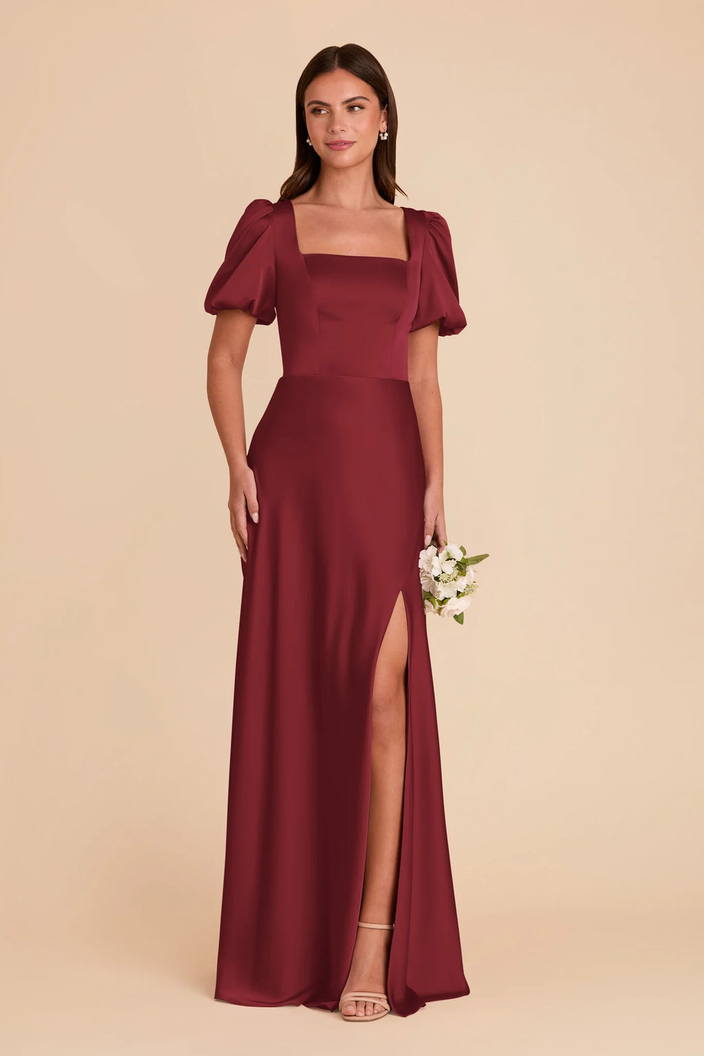 Selene Burgundy alternate view 2 bridesmaid dress