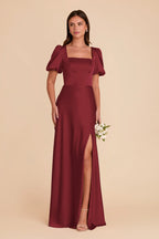 Selene Burgundy alternate view 2 bridesmaid dress