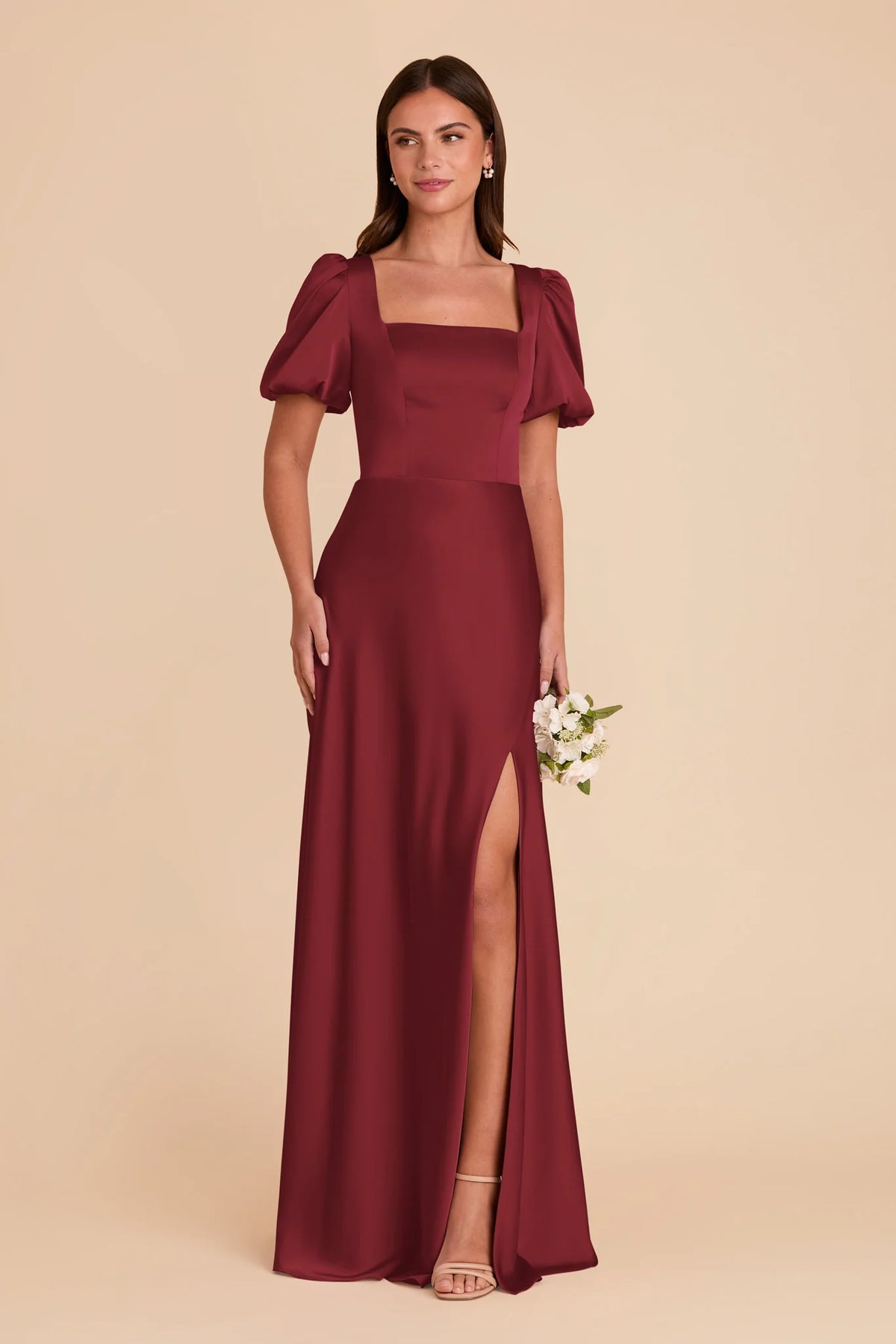 Selene Burgundy alternate view 2 bridesmaid dress