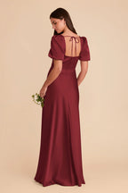 Selene Burgundy alternate view 3 bridesmaid dress