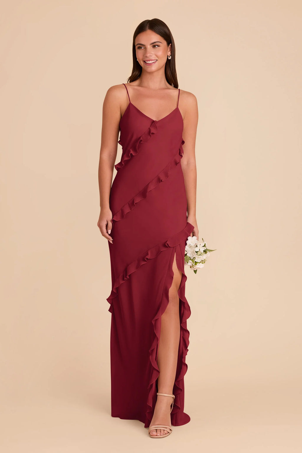Vivienne Burgundy alternate view 2 bridesmaid dress
