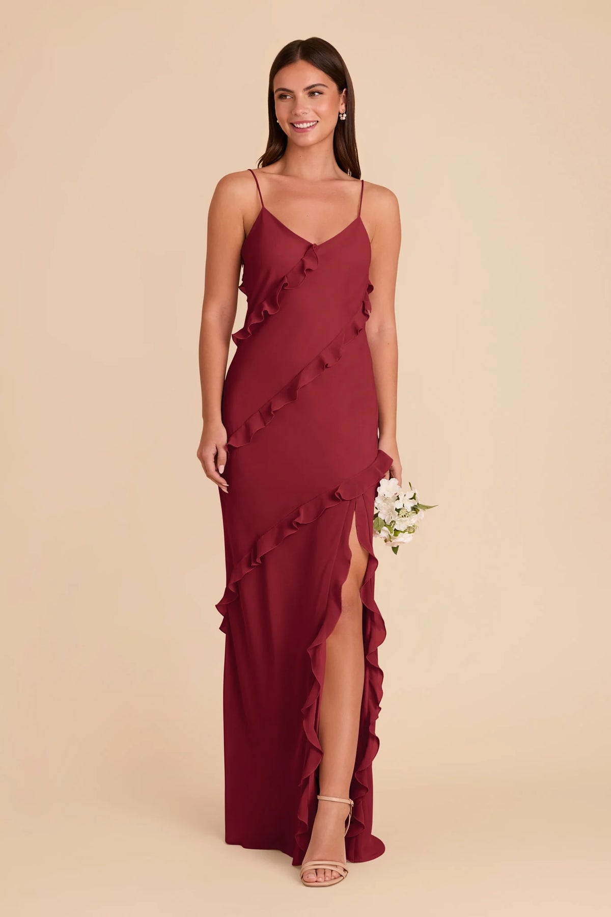 Vivienne Burgundy alternate view 2 bridesmaid dress