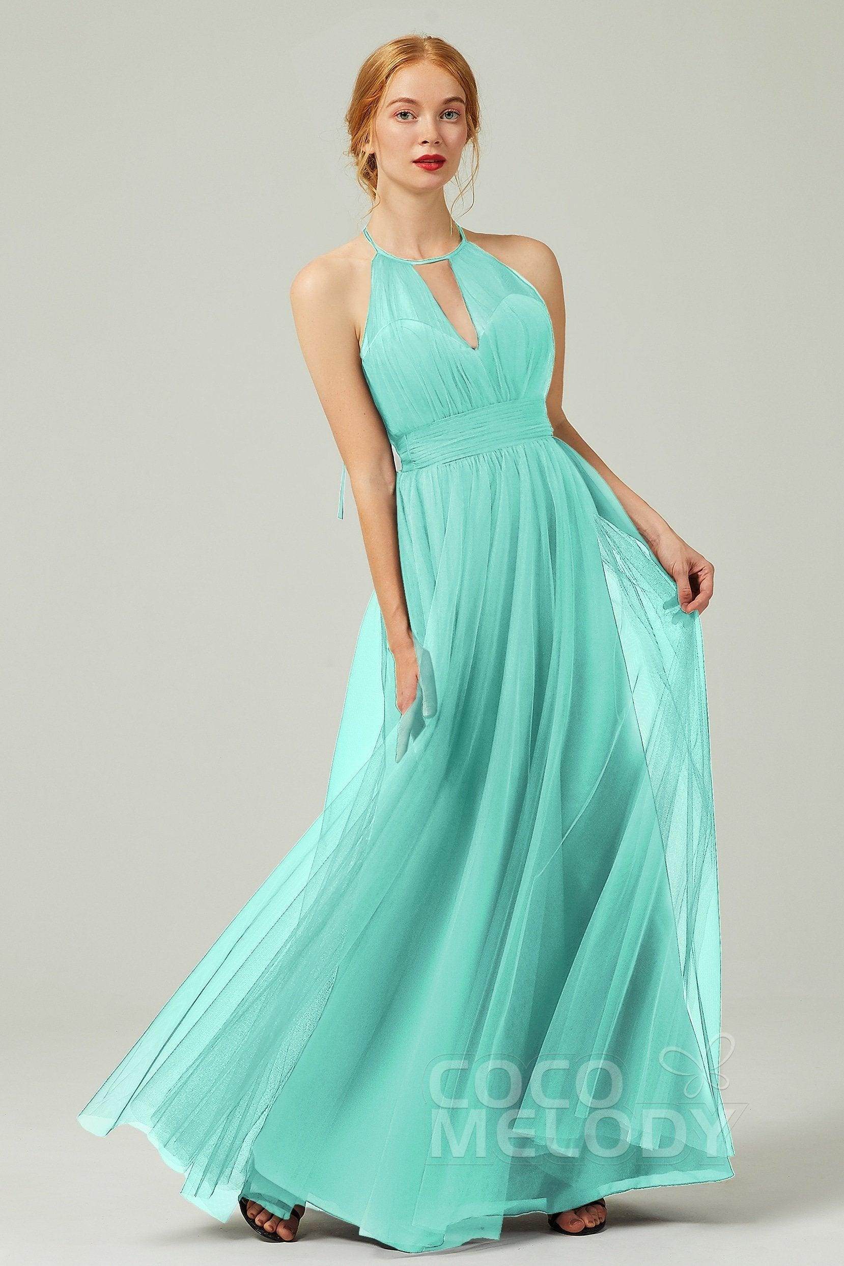 Elegant A Line Floor Length Tulle Bridesmaid Dress Bridesmaid Dress
