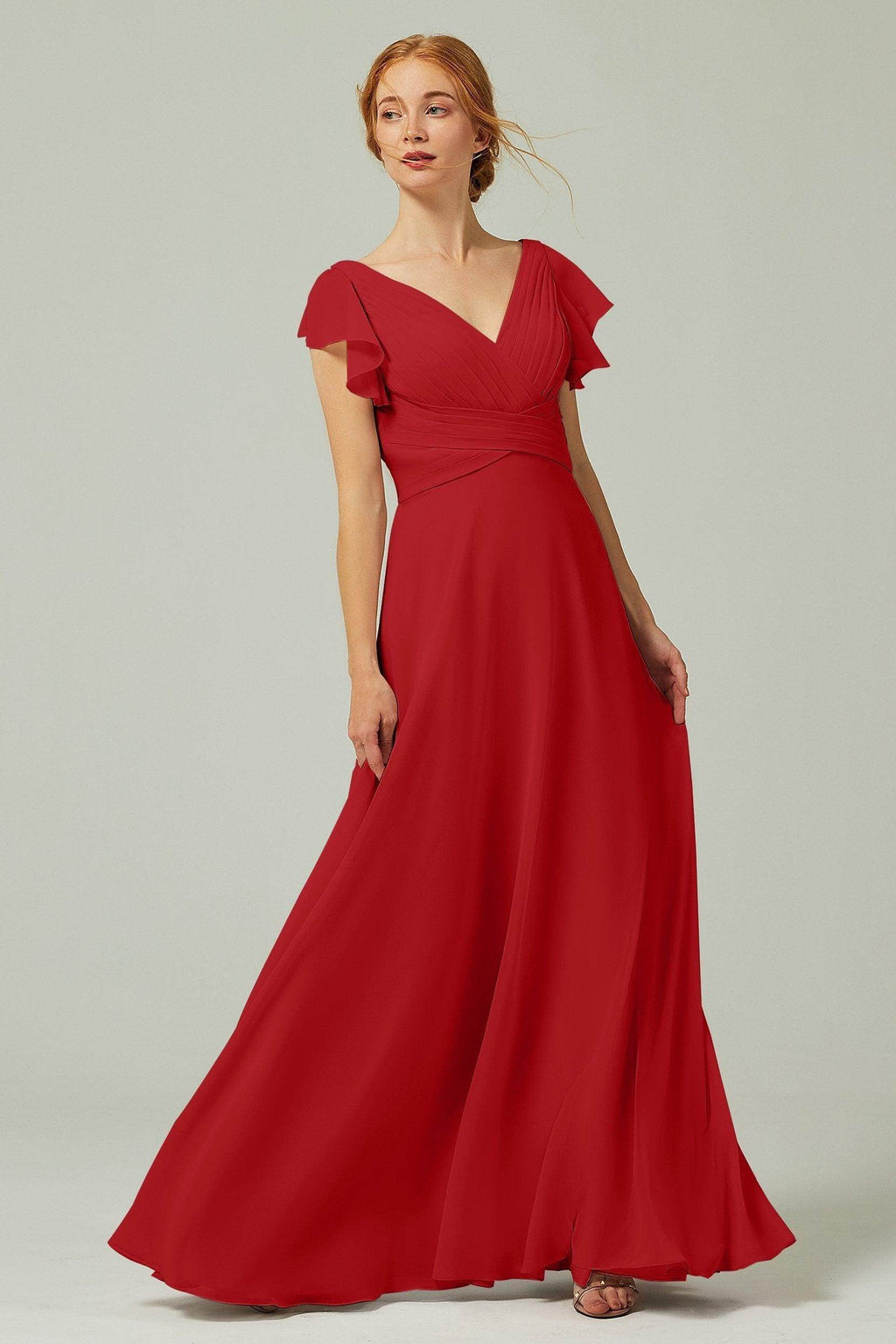 Elegant A Line Floor Length Chiffon Bridesmaid Dress Bridesmaid Dress