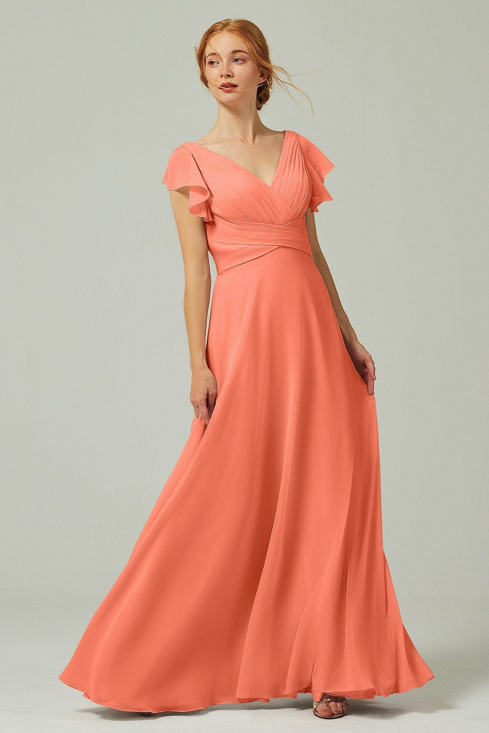 Elegant A Line Floor Length Chiffon Bridesmaid Dress Bridesmaid Dress