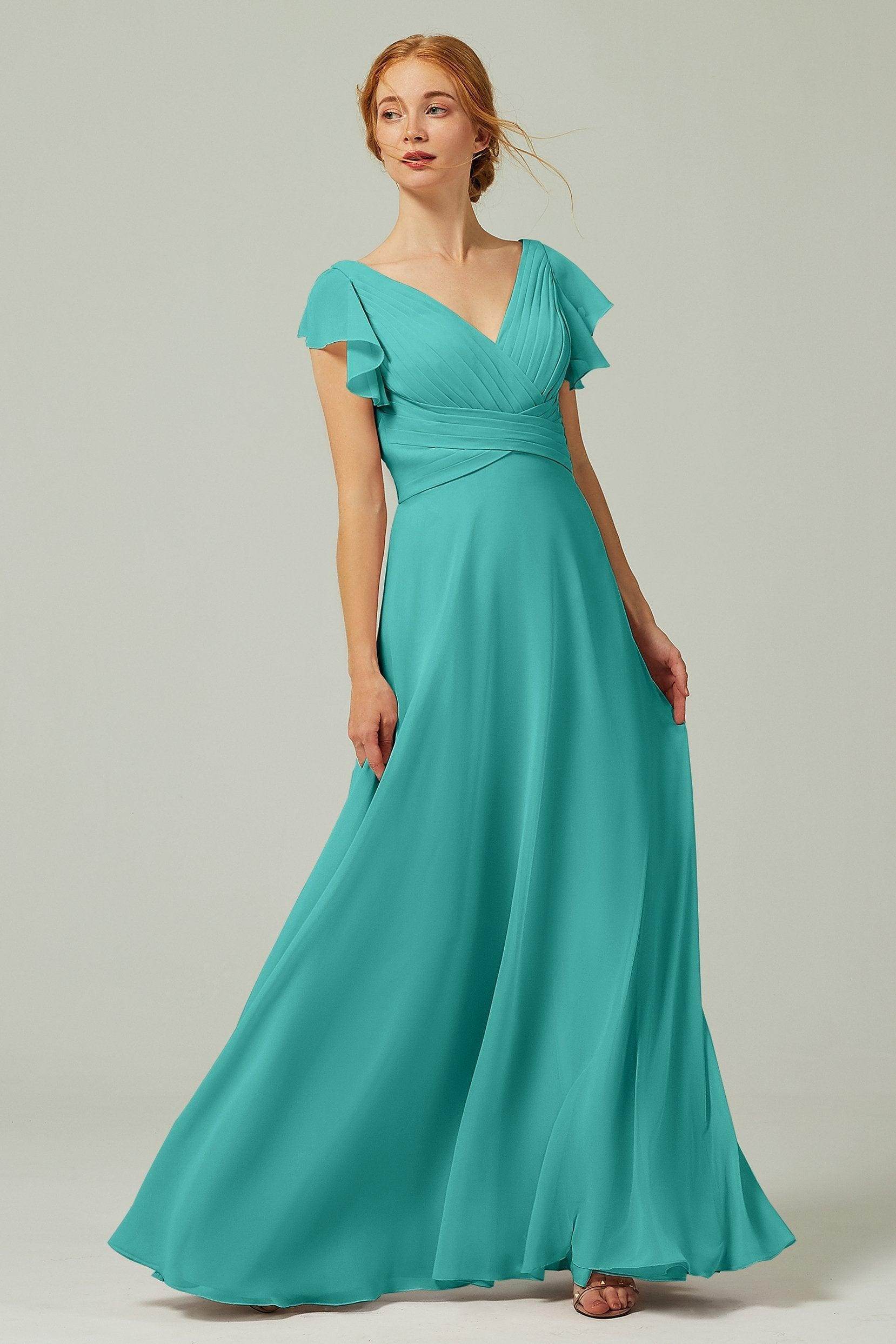 Elegant A Line Floor Length Chiffon Bridesmaid Dress Bridesmaid Dress