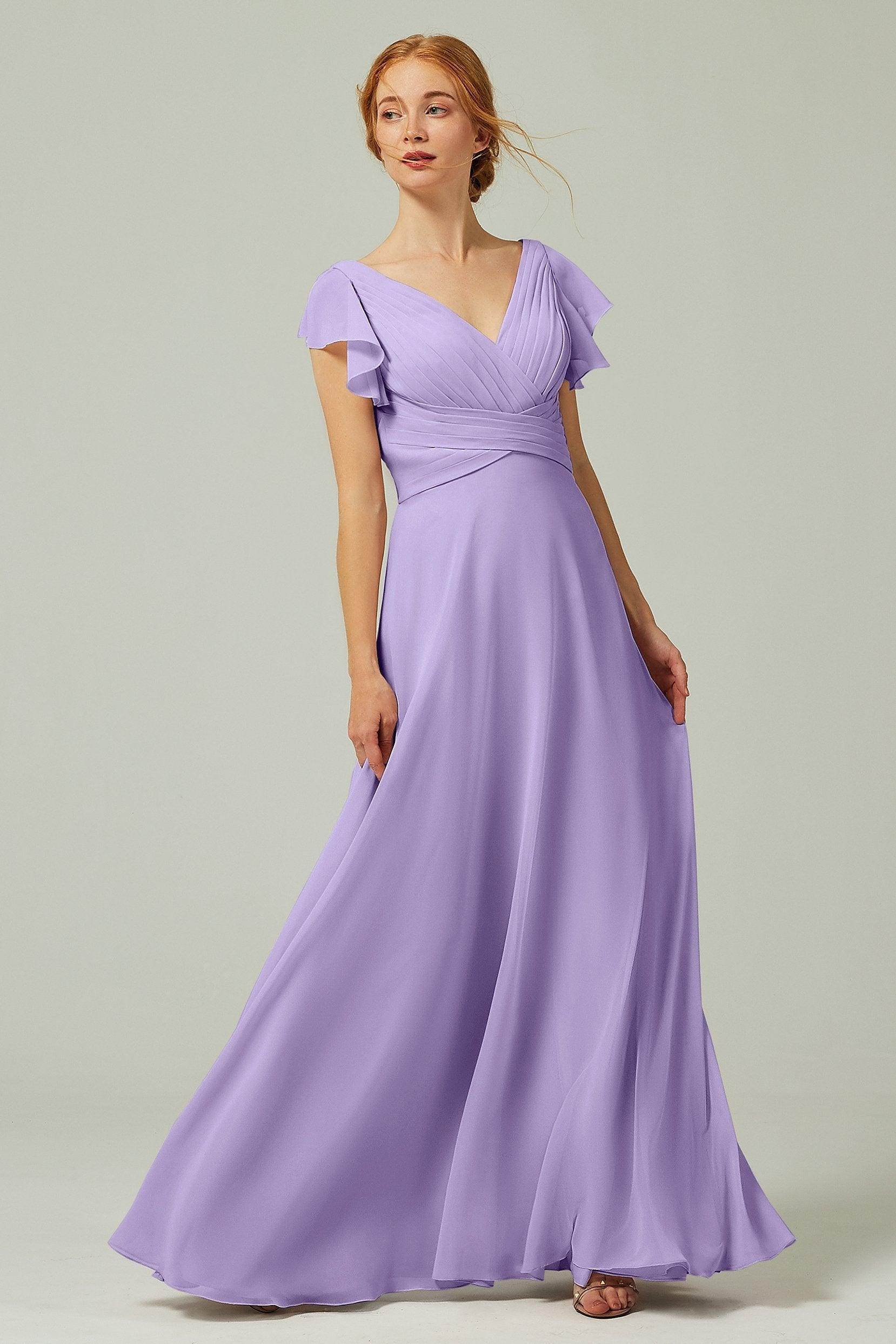 Elegant A Line Floor Length Chiffon Bridesmaid Dress Bridesmaid Dress