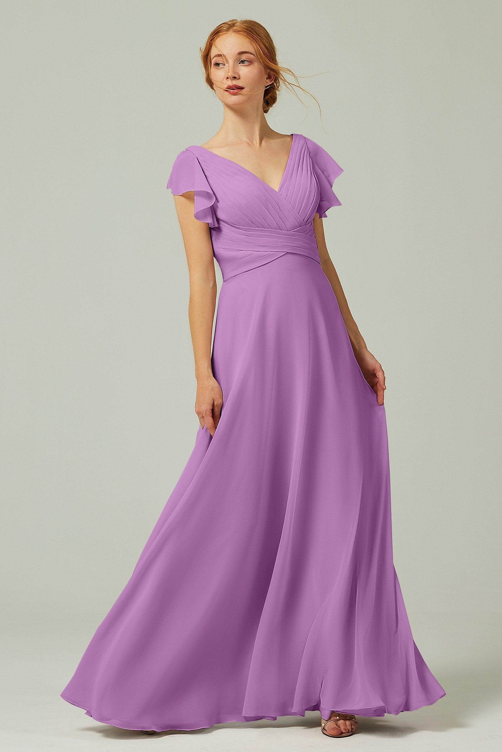 Elegant A Line Floor Length Chiffon Bridesmaid Dress Bridesmaid Dress