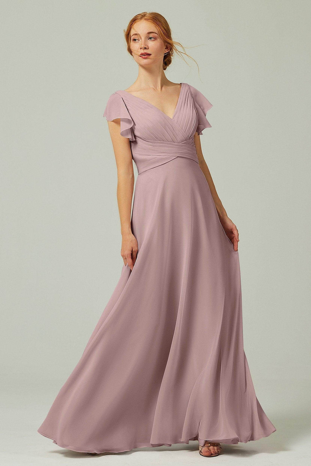 Elegant A Line Floor Length Chiffon Bridesmaid Dress Bridesmaid Dress