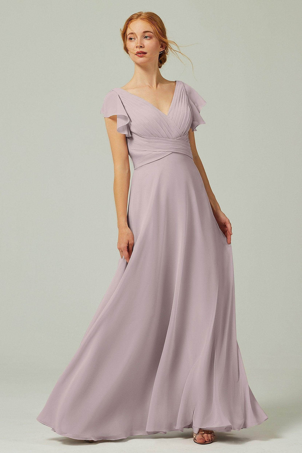 Elegant A Line Floor Length Chiffon Bridesmaid Dress Bridesmaid Dress