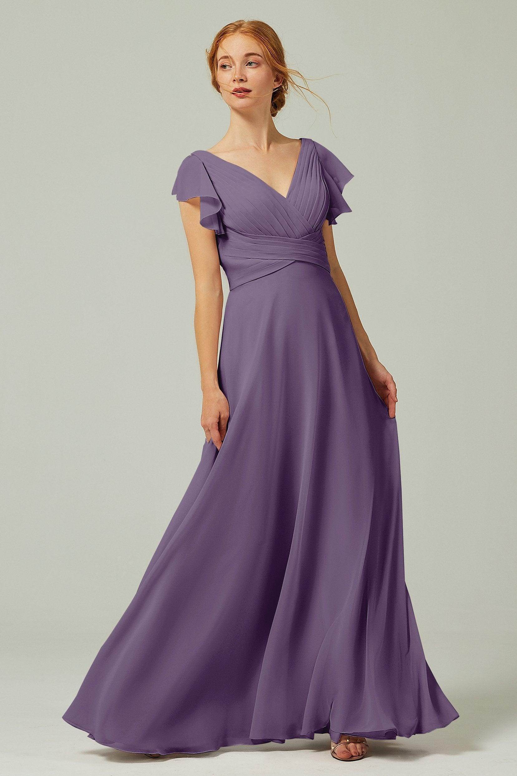 Elegant A Line Floor Length Chiffon Bridesmaid Dress Bridesmaid Dress
