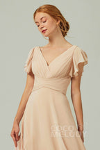 Elegant A Line Floor Length Chiffon Bridesmaid Dress Bridesmaid Dress