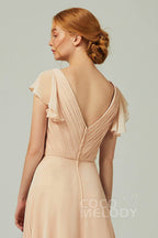 Elegant A Line Floor Length Chiffon Bridesmaid Dress Bridesmaid Dress