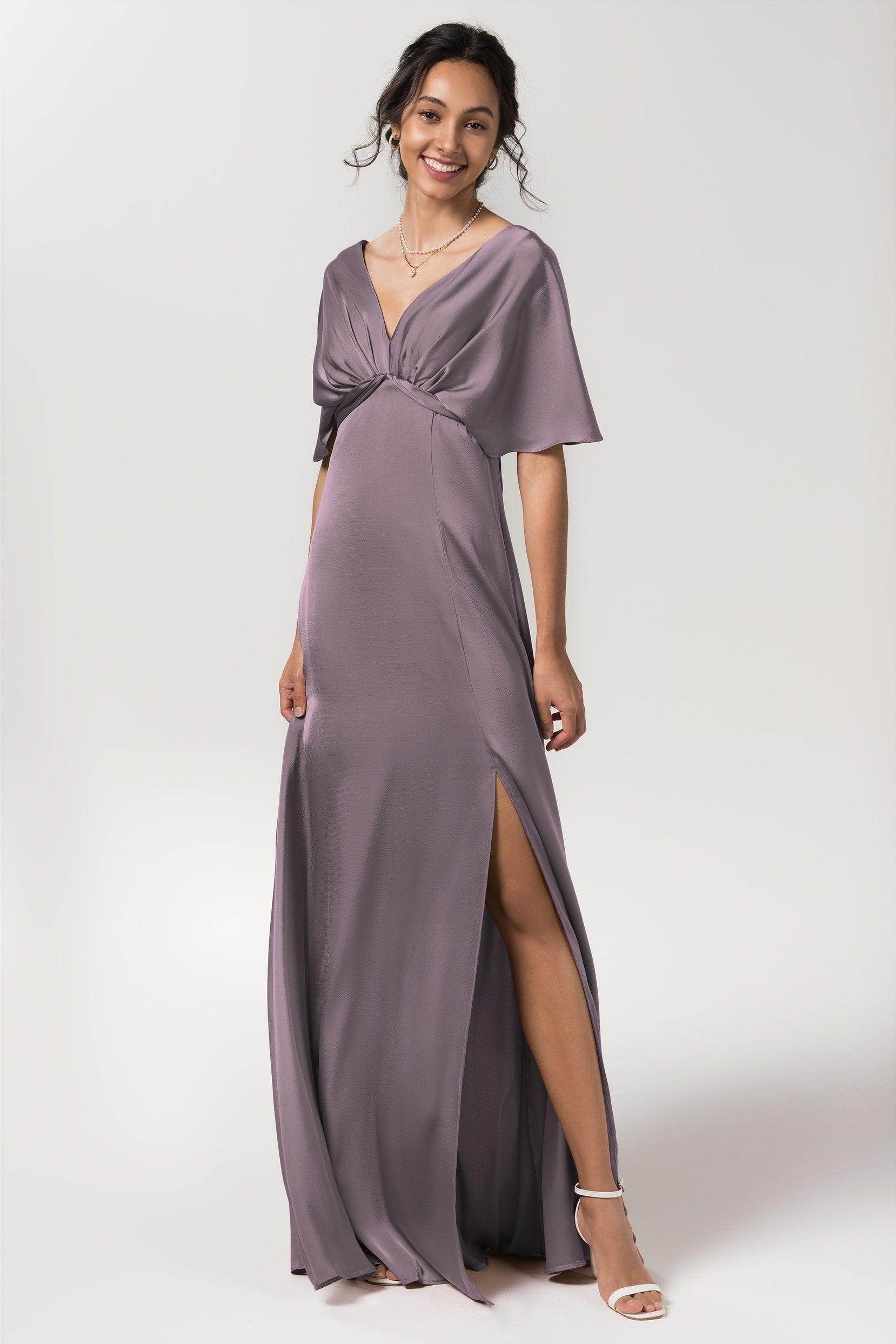Elegant Sheath Floor Length Luxe Satin Bridesmaid Dress Bridesmaid Dress