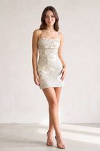 Jovienne Ivory side view homecoming dress