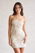 Jovienne Ivory front view homecoming dress