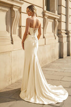 Valencia Noor Champagne back view prom dress