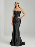 Zelie June Black front view prom dress