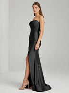 Zelie June Black side view prom dress