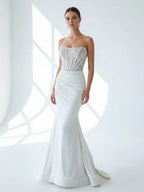 Zelie June White detail 1 prom dress