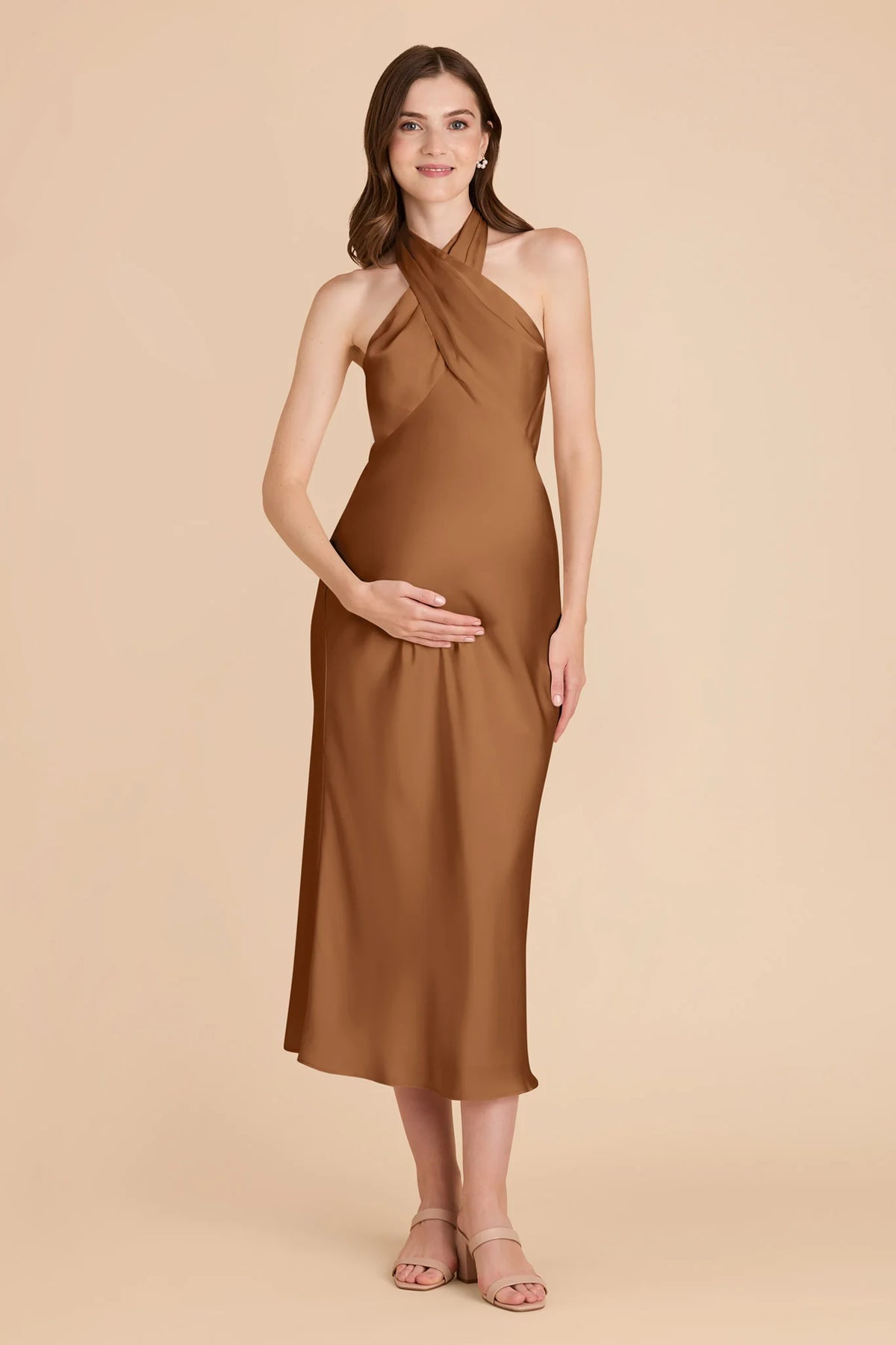 Seraphine Copper front view bridesmaid dress