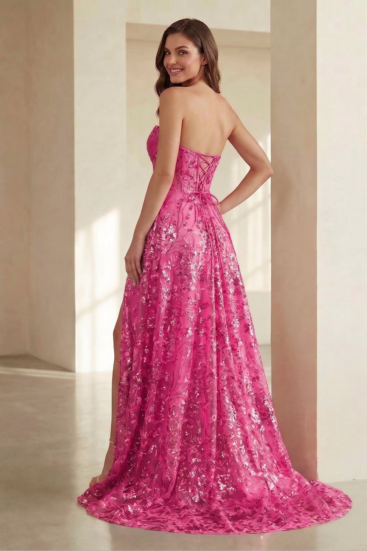 Renata Sol Royal Blue detail 1 prom dress