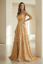 Renata Sol Gold detail 2 prom dress