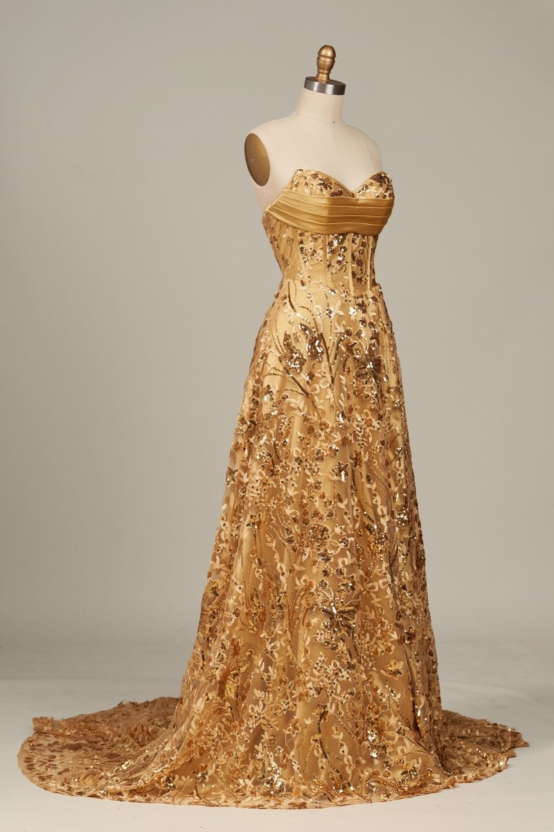 Renata Sol Gold detail 6 prom dress