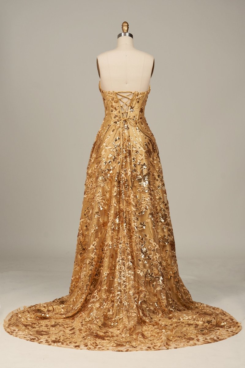 Renata Sol Gold detail 4 prom dress