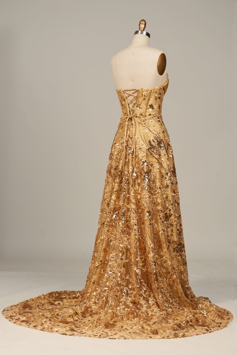 Renata Sol Gold detail 5 prom dress