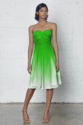 Elegant Sheath Column Knee Length Chiffon Ombre Dress COZF17007 Bridesmaid Dress