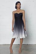 Elegant Sheath Column Knee Length Chiffon Ombre Dress COZF17007 Bridesmaid Dress