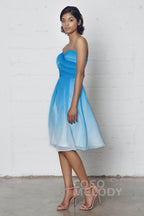 Elegant Sheath Column Knee Length Chiffon Ombre Dress COZF17007 Bridesmaid Dress