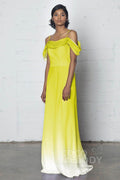 Elegant Sheath Column Floor Length Chiffon Ombre Dress COZF17012 Bridesmaid Dress